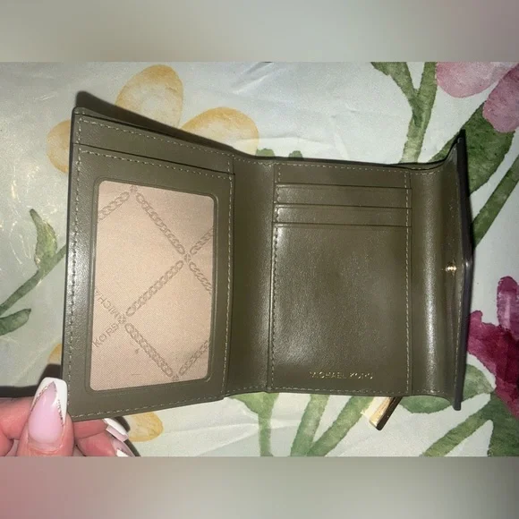 Michael Kors Olive and Brown Wallet - Picture 7 of 8